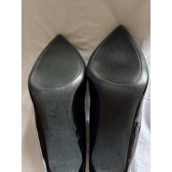 Black Patent Leather Pointed-Toe High Heels With Stiletto Heel Size 11 - Picture 7 of 8